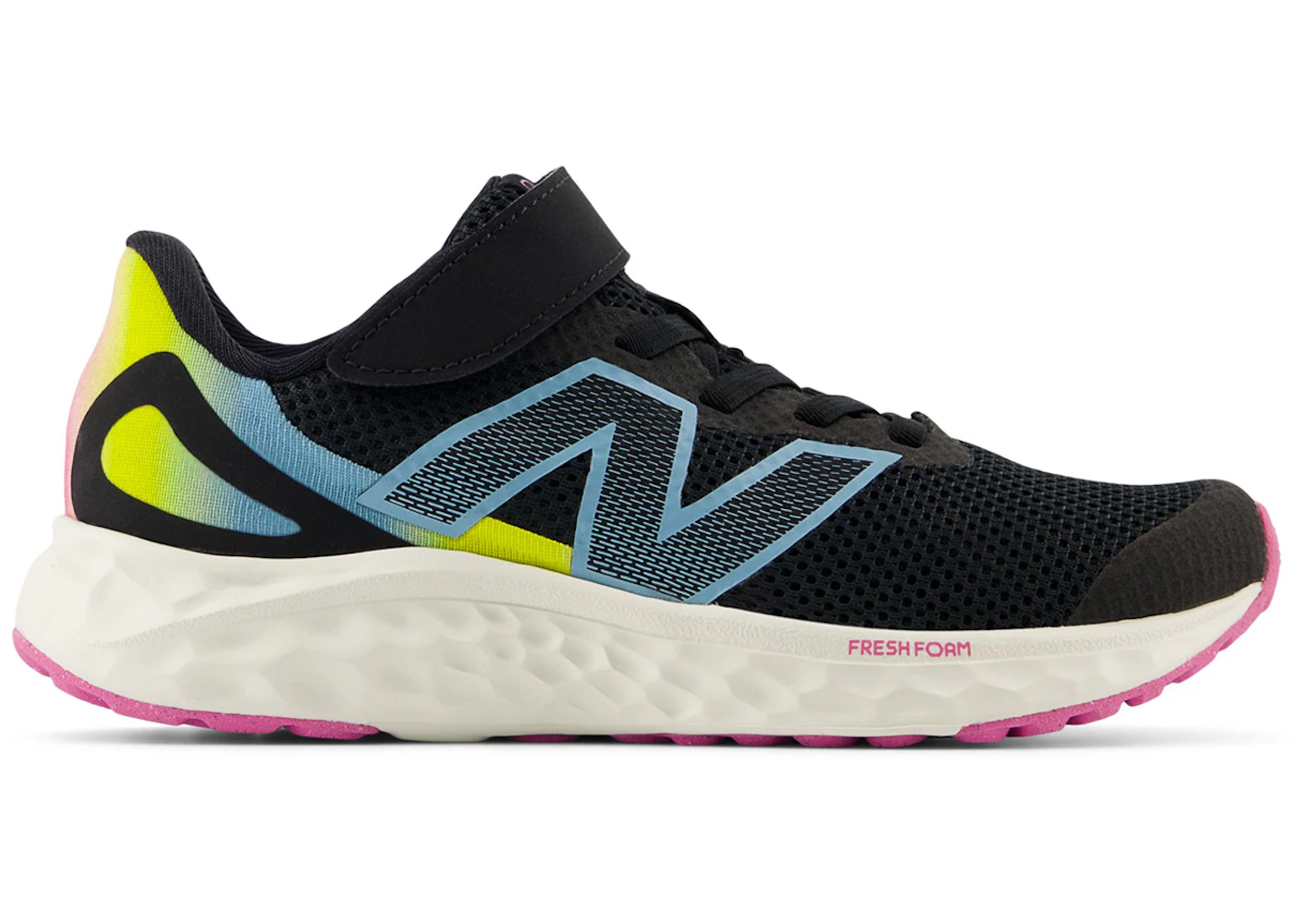 New Balance Fresh Foam Arishi v4 Bungee Lace Black Real Pink Chrome Blue (PS)