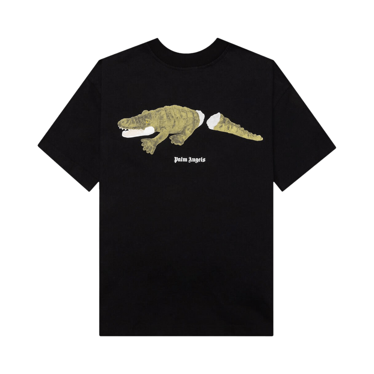 Palm Angels Kids Crocodile Print T-Shirt 'Black/Green'