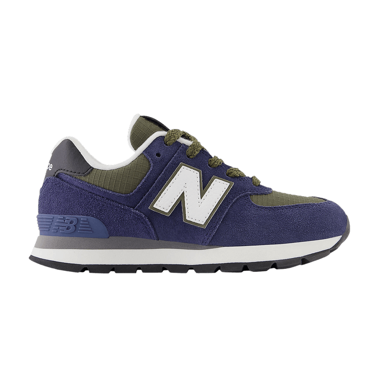 New Balance 574 Little Kid 'Team Navy Dark Moss'