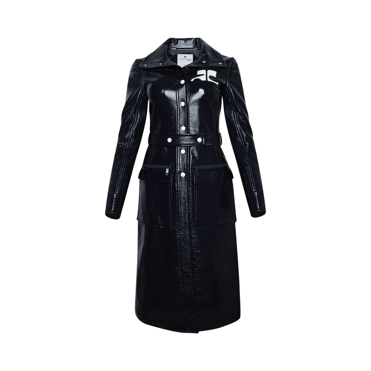 Courrèges Reedition Vinyl Trench Coat 'Blue'