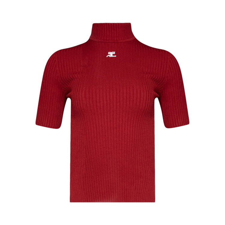 Courrèges Reedition Knit Short-Sleeve Jumper 'Red'
