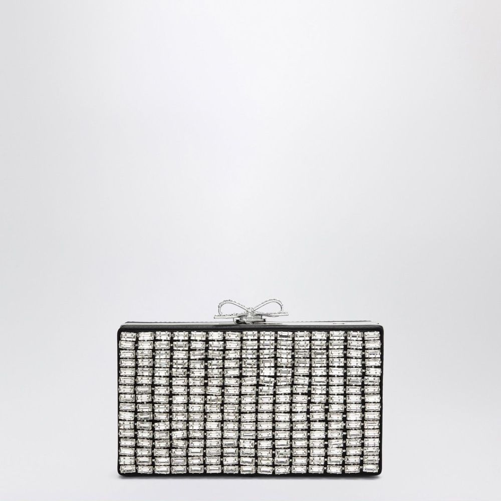 Self-Portrait Crystal Bow Clutch Bag