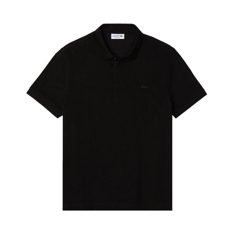 Lacoste Regular Fit Paris Stretch Piqué Polo Shirt 'Black'