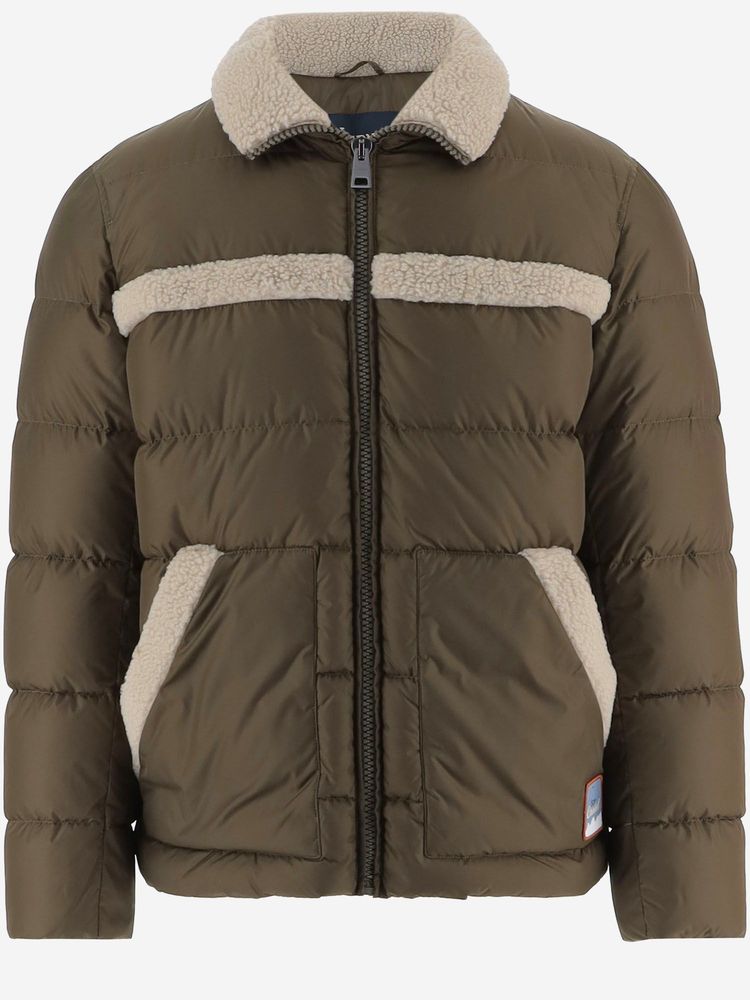 Herno Shearling-Trimmed Down Jacket