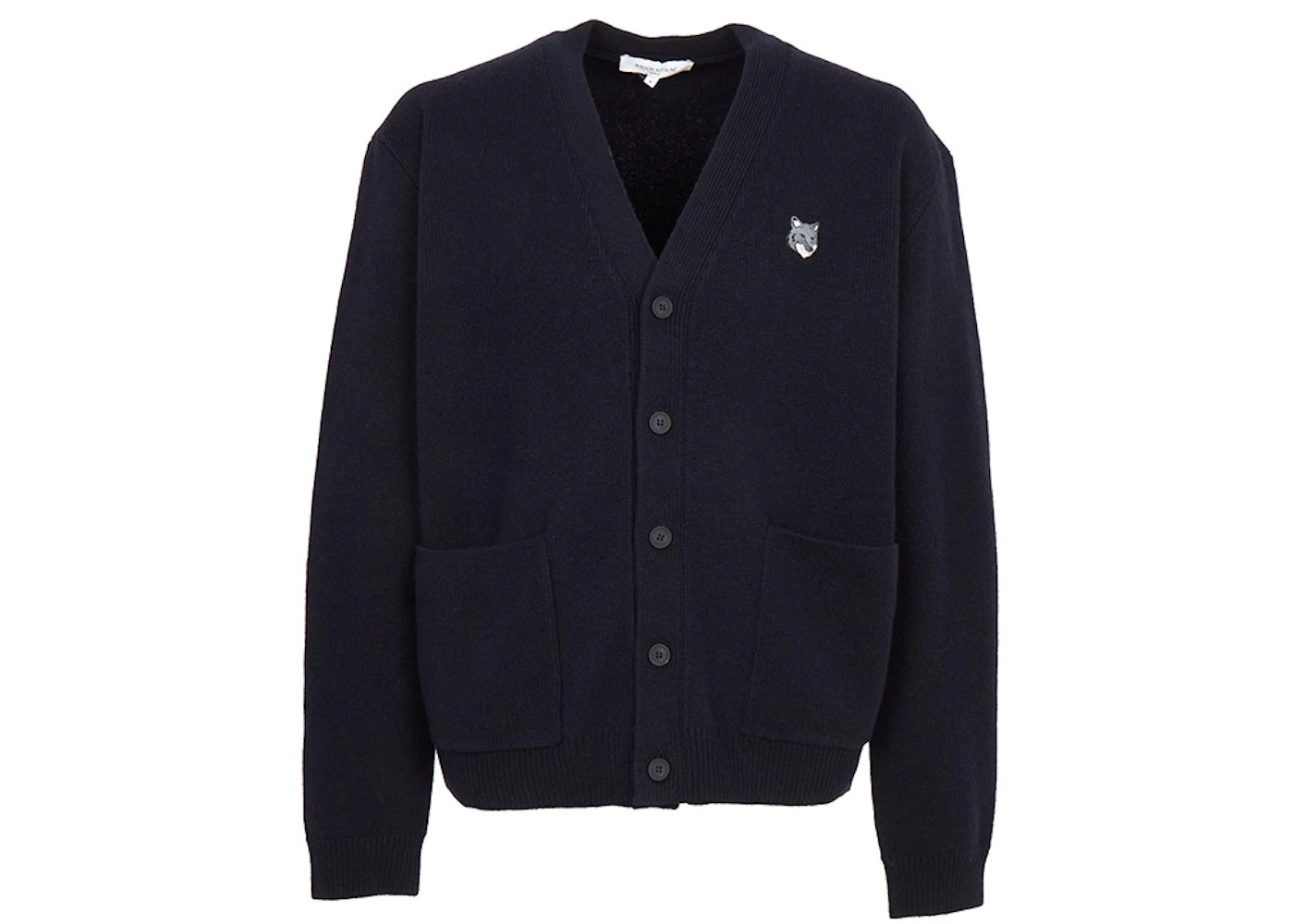 Maison Kitsune Fox Head Cardigan Navy
