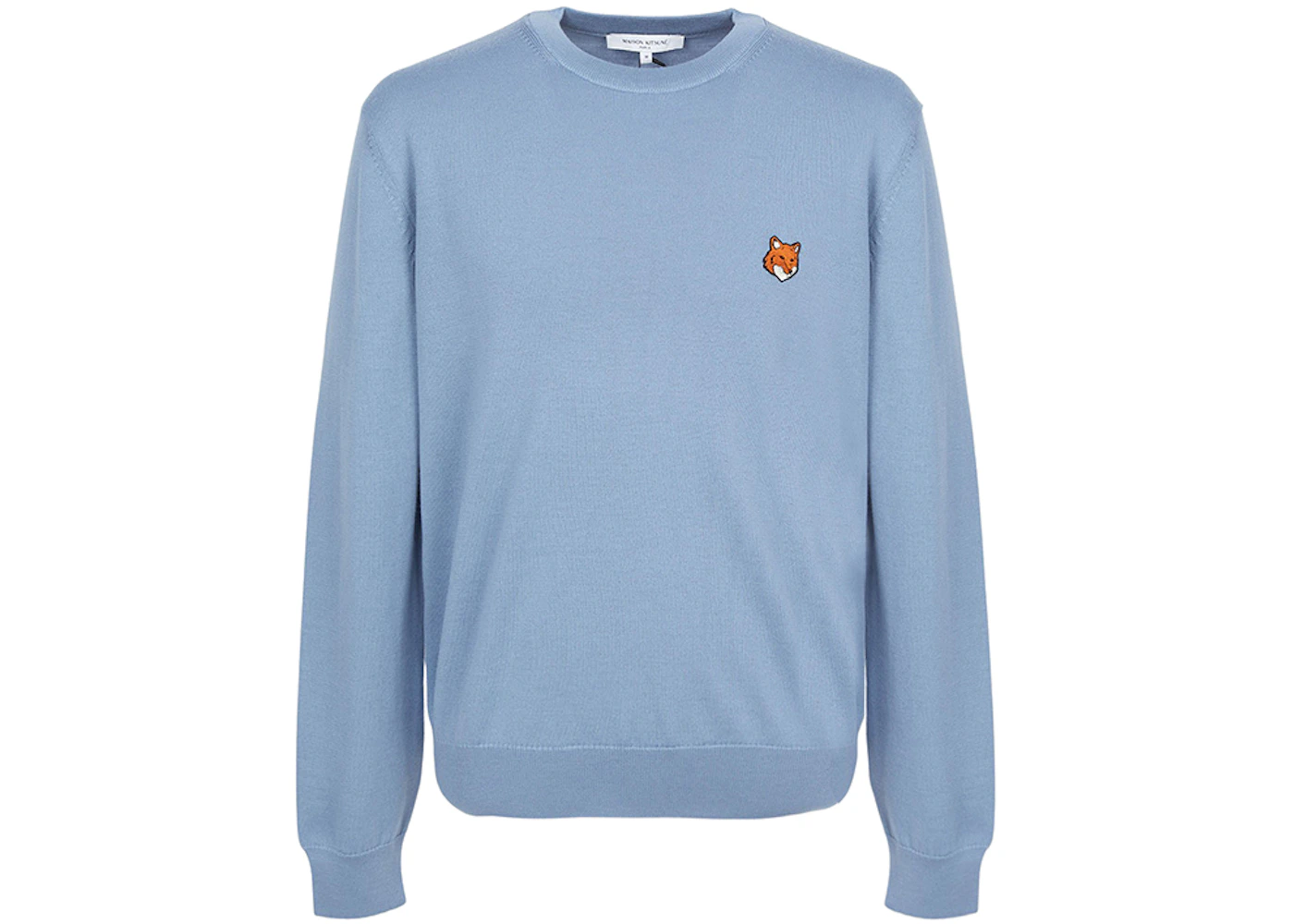 Maison Kitsune Fox Head Knitwear Sweater Sky Blue