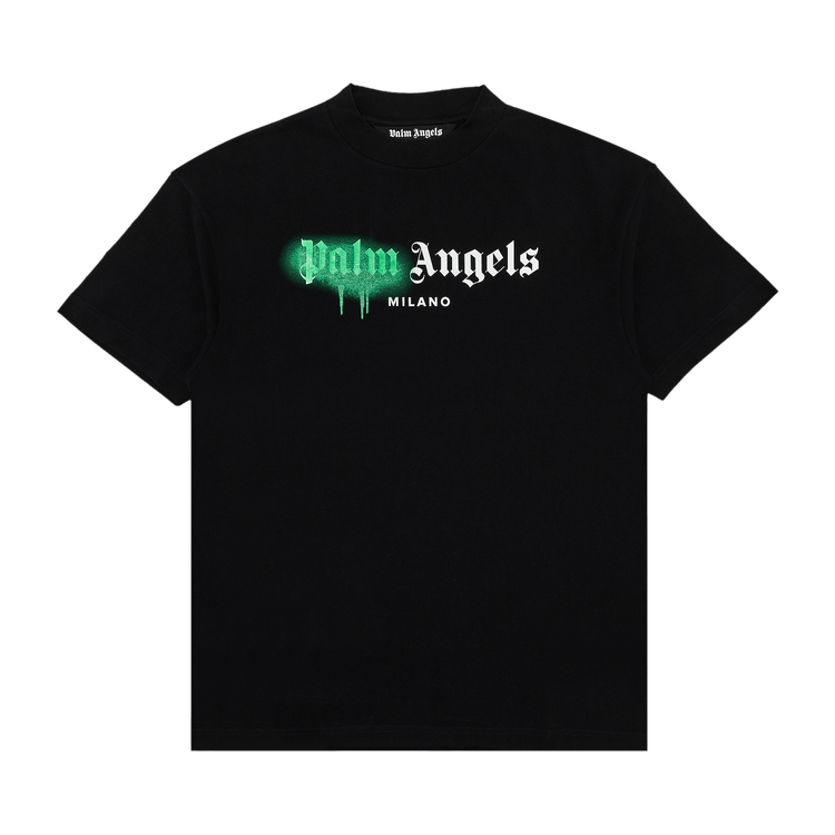 Palm Angels Milano Sprayed T-Shirt 'Black/Green'