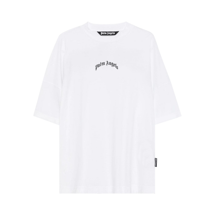 Palm Angels Back Curved Logo Over T-Shirt 'Off White'