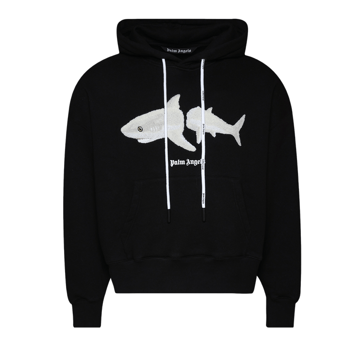 Palm Angels White Shark Hoodie 'Black/White'