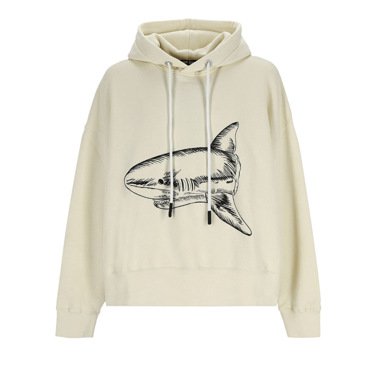 Palm Angels Split Shark Hoodie 'Butter'