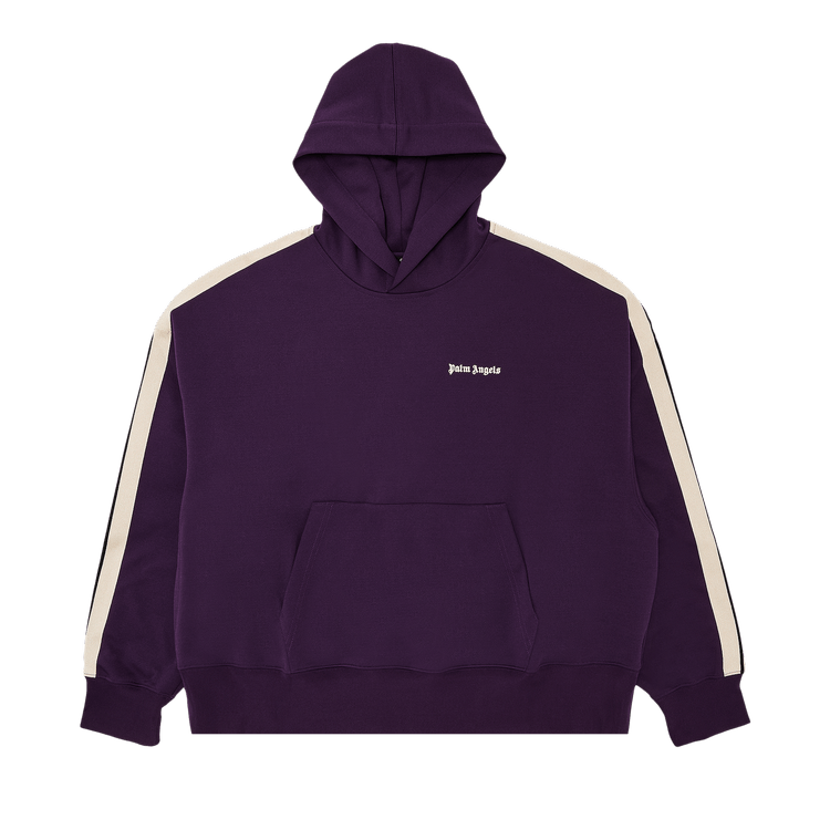 Palm Angels Classic Logo Track Hoodie 'Dark Purple/Off White'