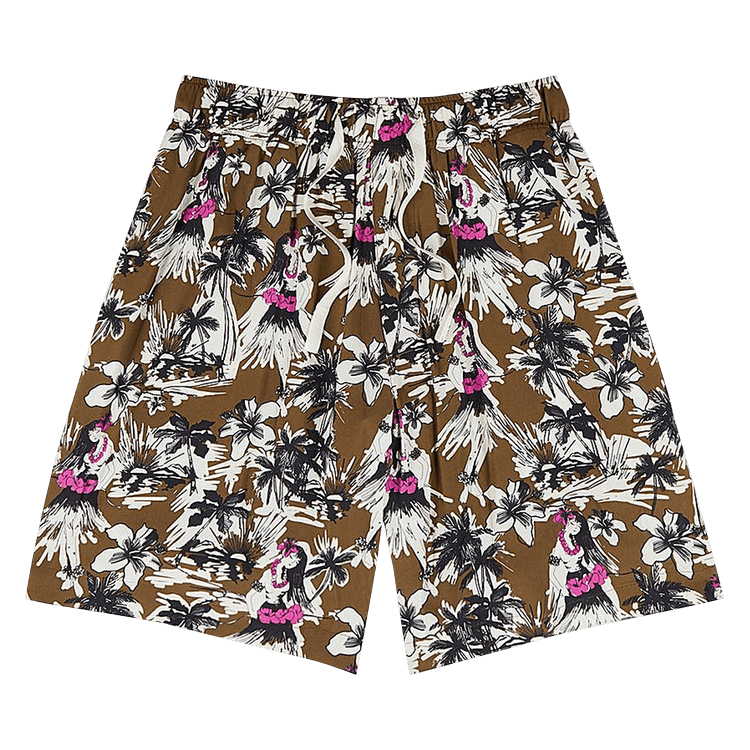 Palm Angels Hula Cargo Loose Shorts 'Beige/Butter'