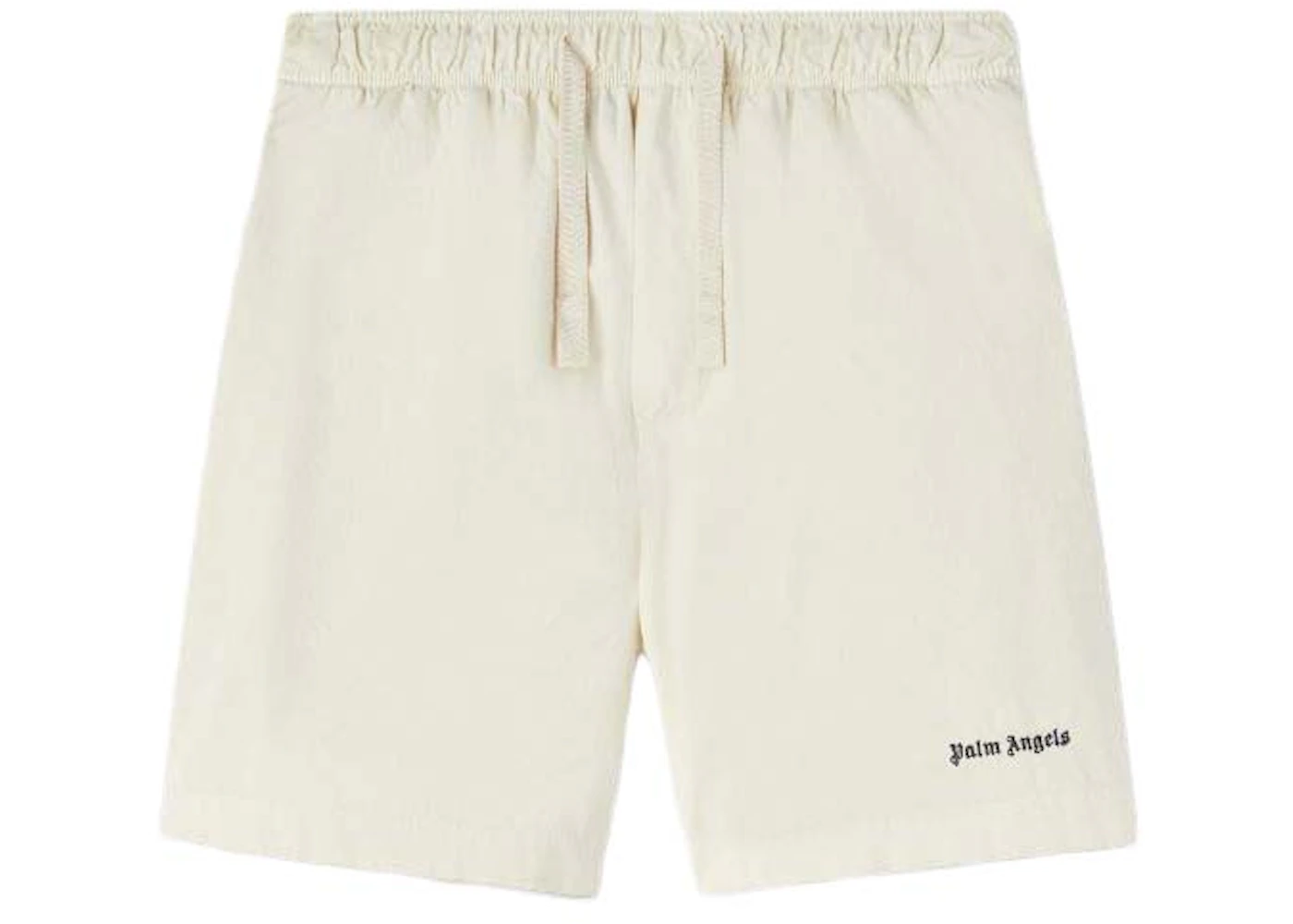 Palm Angels Logo Bermuda Shorts Off White/Black