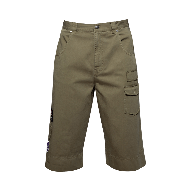 Palm Angels Military Patch Bermuda Shorts 'Army Green'