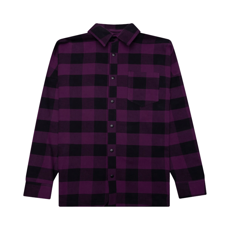 Palm Angels Classic Logo Overshirt 'Violet/White'