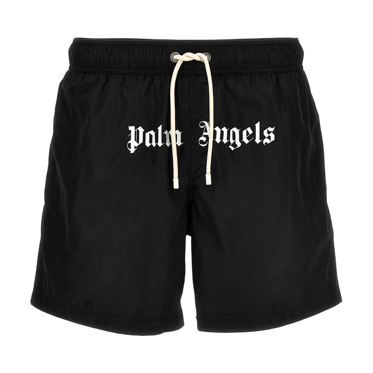 Palm Angels Classic Logo Swimshorts 'Black/White'