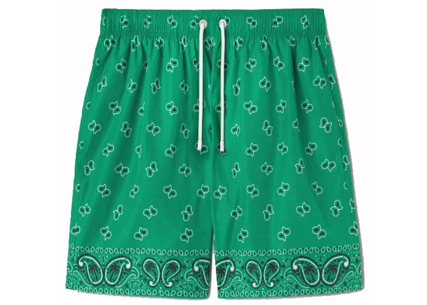 Palm Angels Paisley Swim Shorts Green