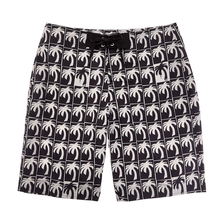 Palm Angels Dripping Swimshort 'Black/White'