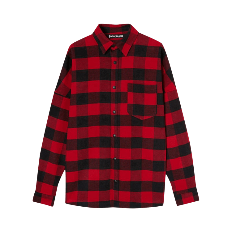 Palm Angels Classic Logo Overshirt 'Red/White'