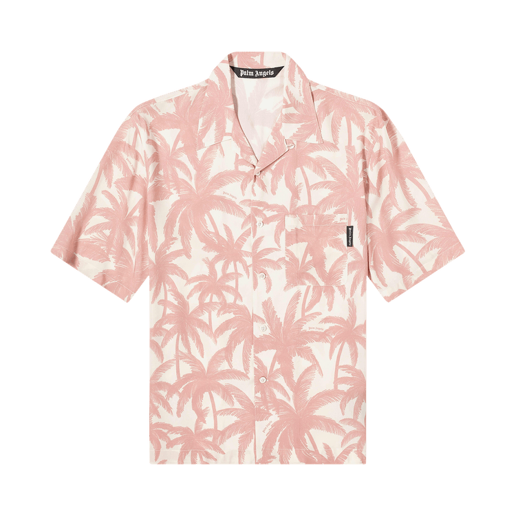 Palm Angels Palms All Over Shirt 'Off White/Pink'