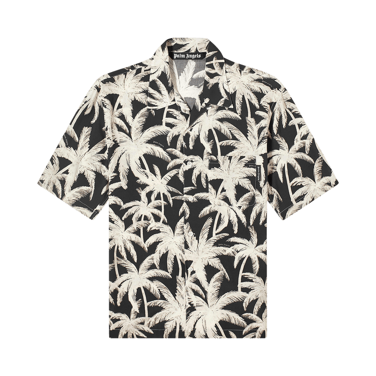 Palm Angels Palms All Over Shirt 'Black/Off White'
