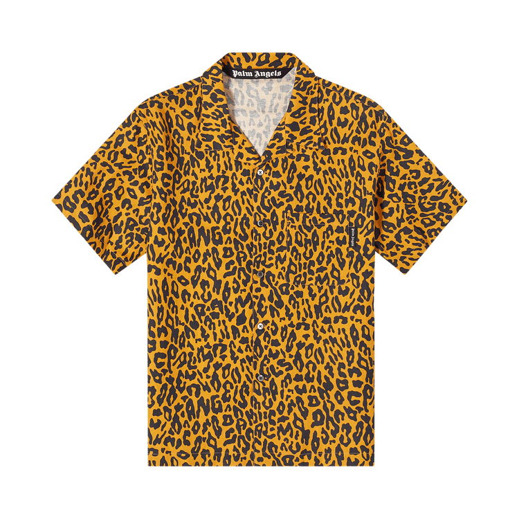 Palm Angels Cheetah Bowling Shirt 'Orange'