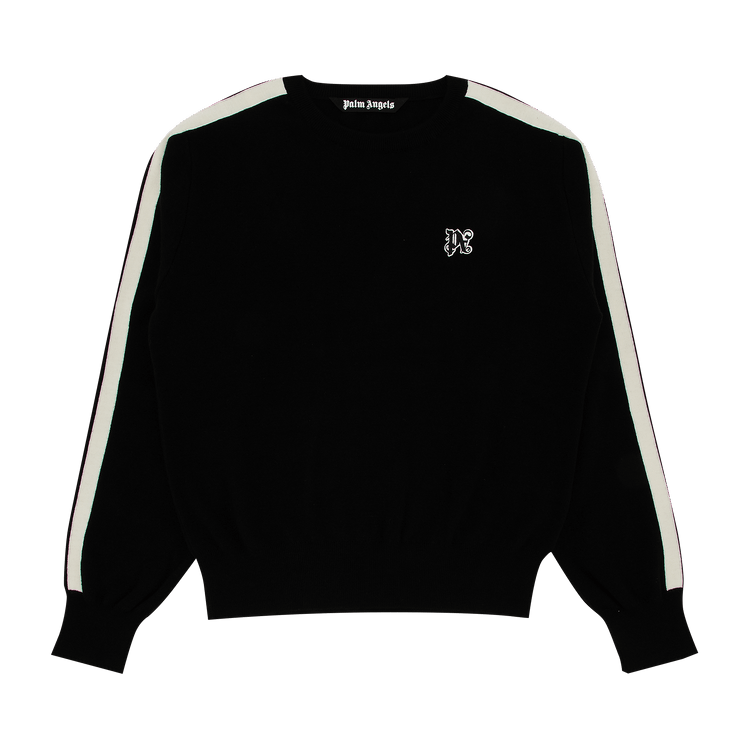 Palm Angels Monogram Track Sweater 'Black/Off White'