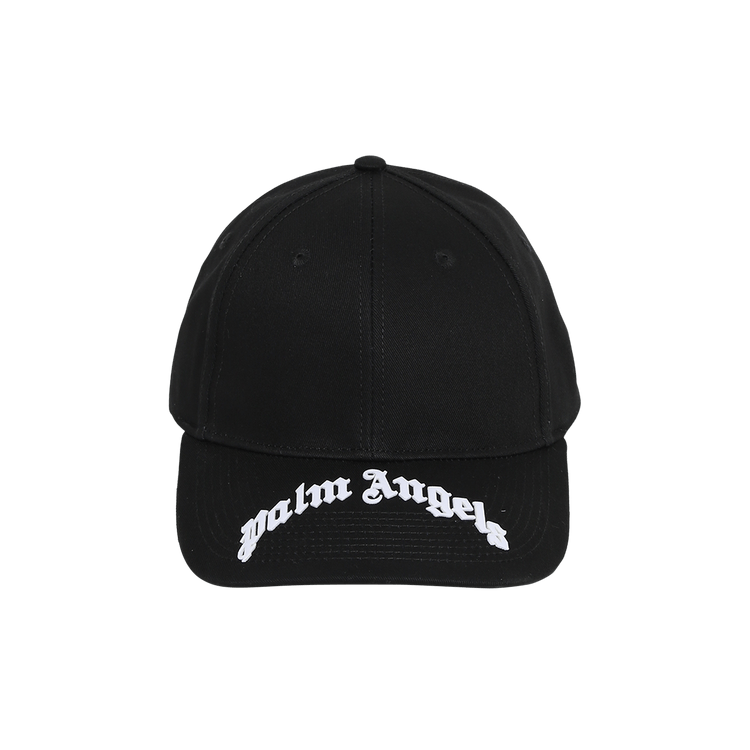 Palm Angels Curved Logo Cap 'Black/White'