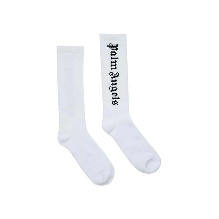 Palm Angels Classic Logo Socks 'White/Black'