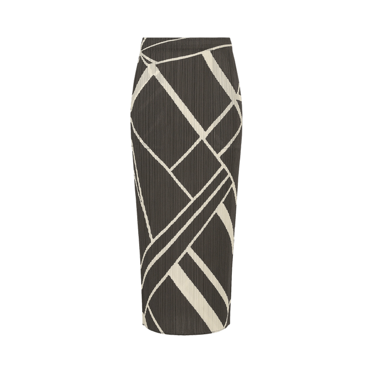 Pleats Please Issey Miyake Fold Line Skirt 'Charcoal'