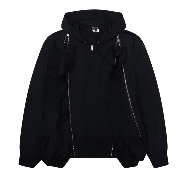Comme des Garçons Homme Plus Ruffled Zip Up Hoodie 'Black'