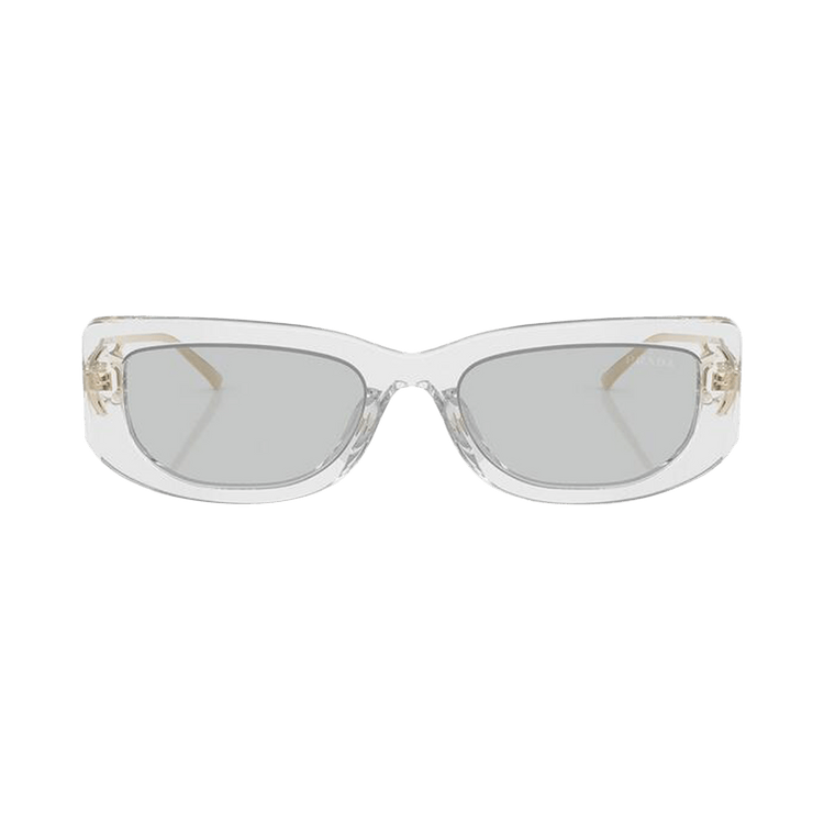 Prada Rectangular Sunglasses 'Transparent Grey'