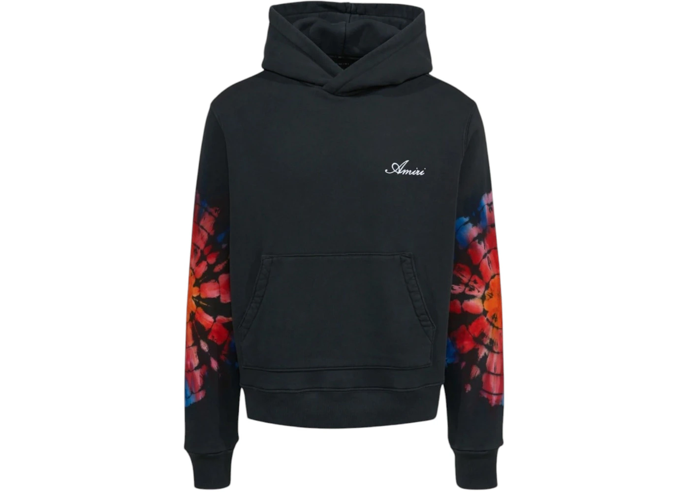 AMIRI Spot Tie Dye Sleeves Hoodie Black