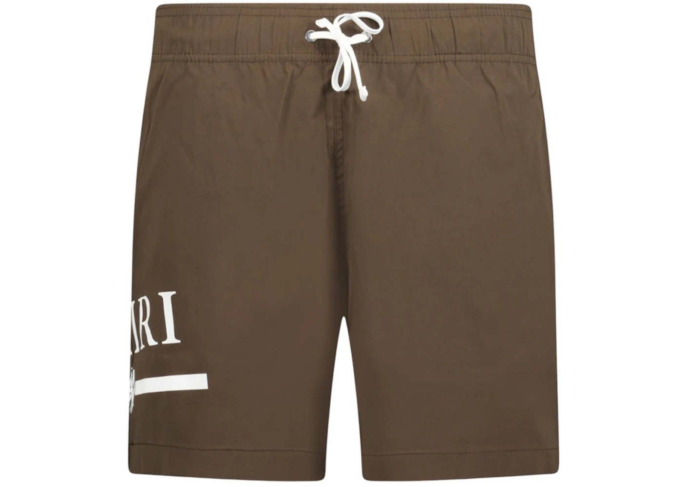 AMIRI MA Bar Logo Swim Shorts Brown