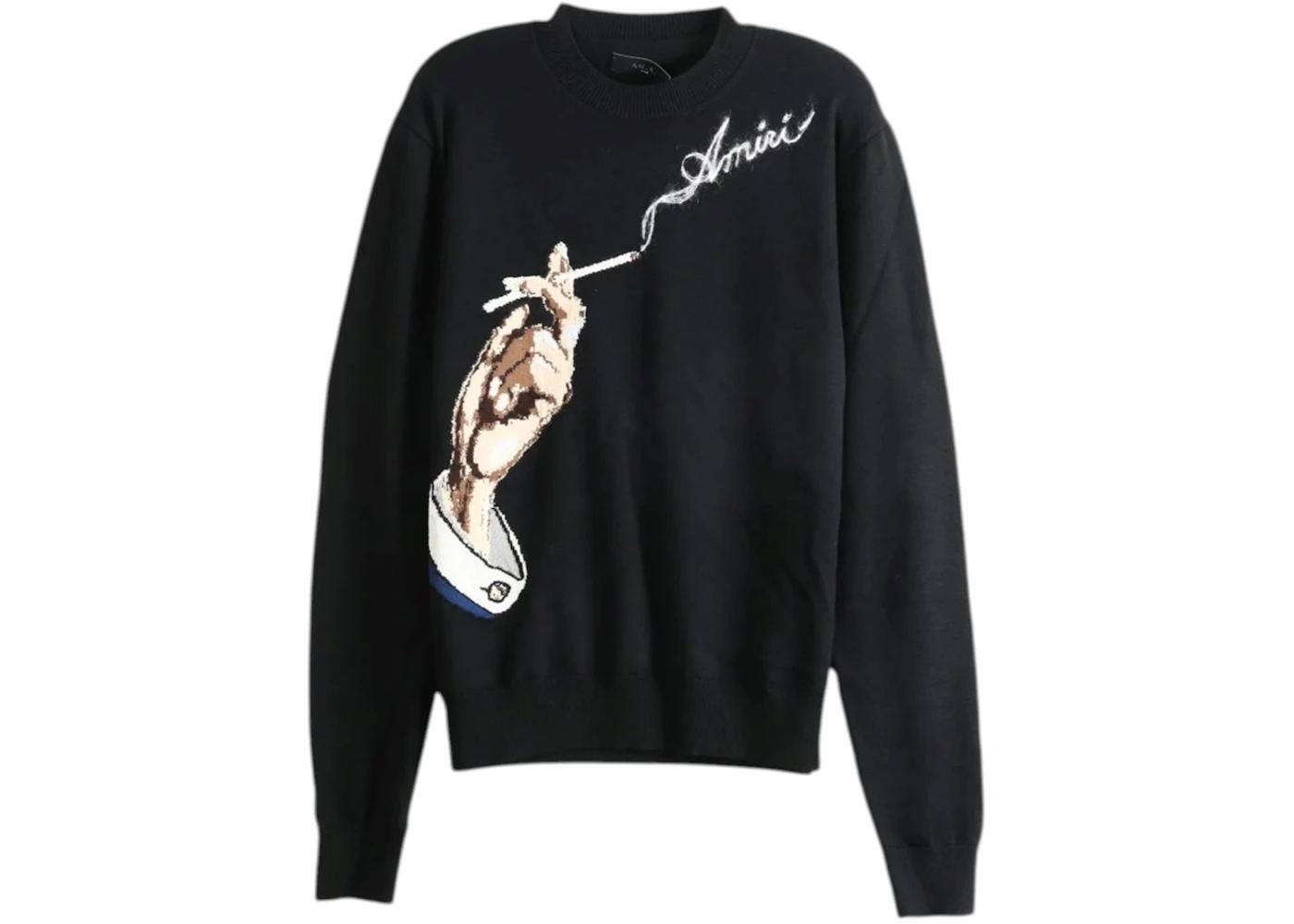 AMIRI Smoke Crewneck Knitwear Black