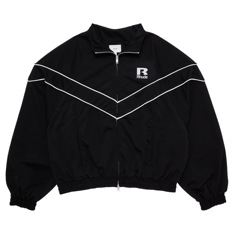 Rhude Mesh Piping Raglan Track Jacket 'Black'