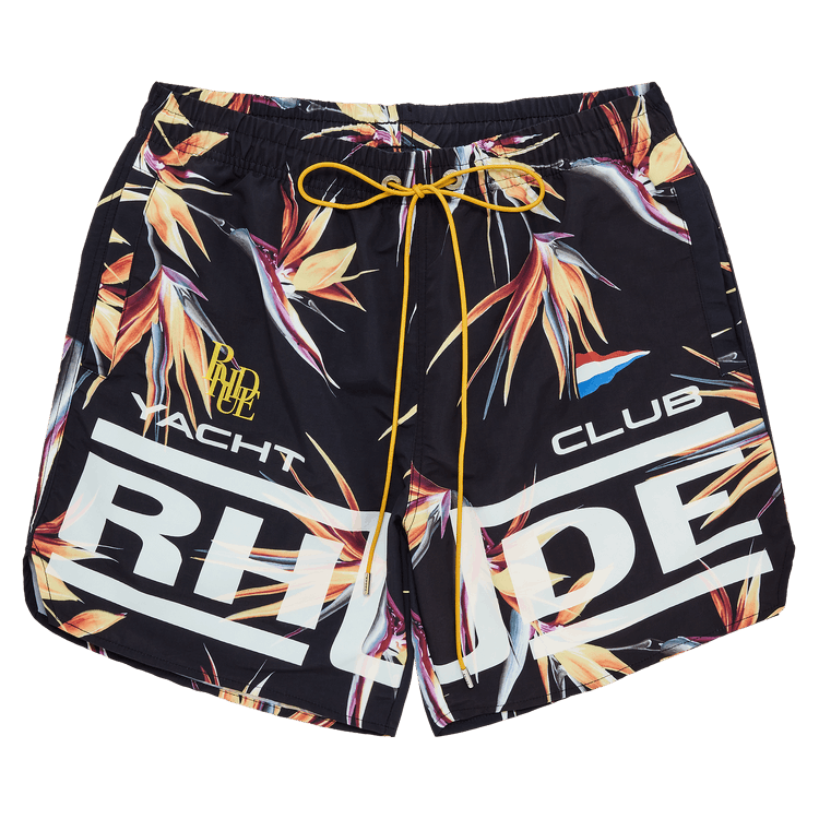 Rhude Regatta Club Hawaiian Swim Short 'Black'