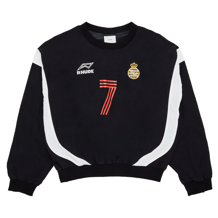 Rhude Lago Soccer Jersey Crewneck 'Black'