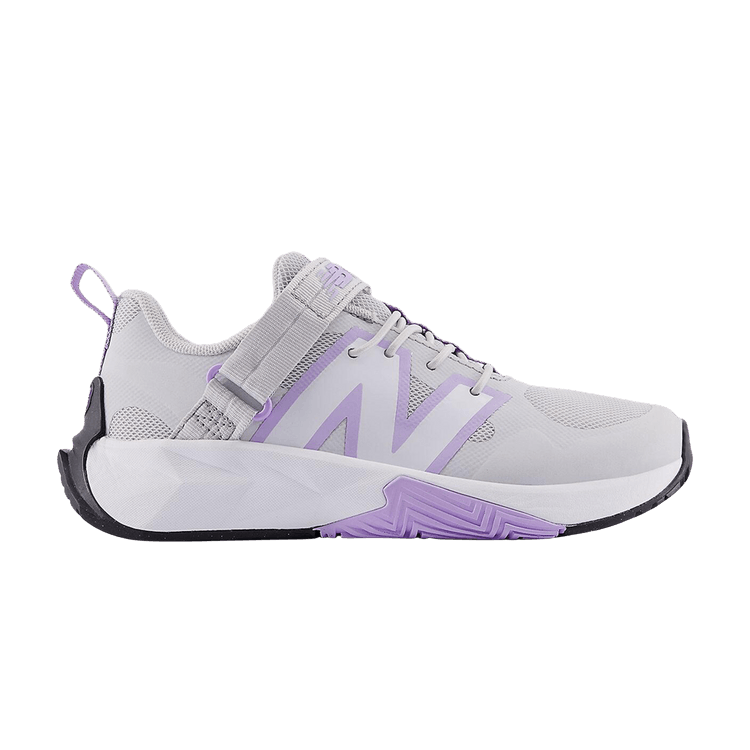 New Balance FuelCell Play Bungee Lace Top Strap Little Kid 'Grey Matter Lilac Glo'