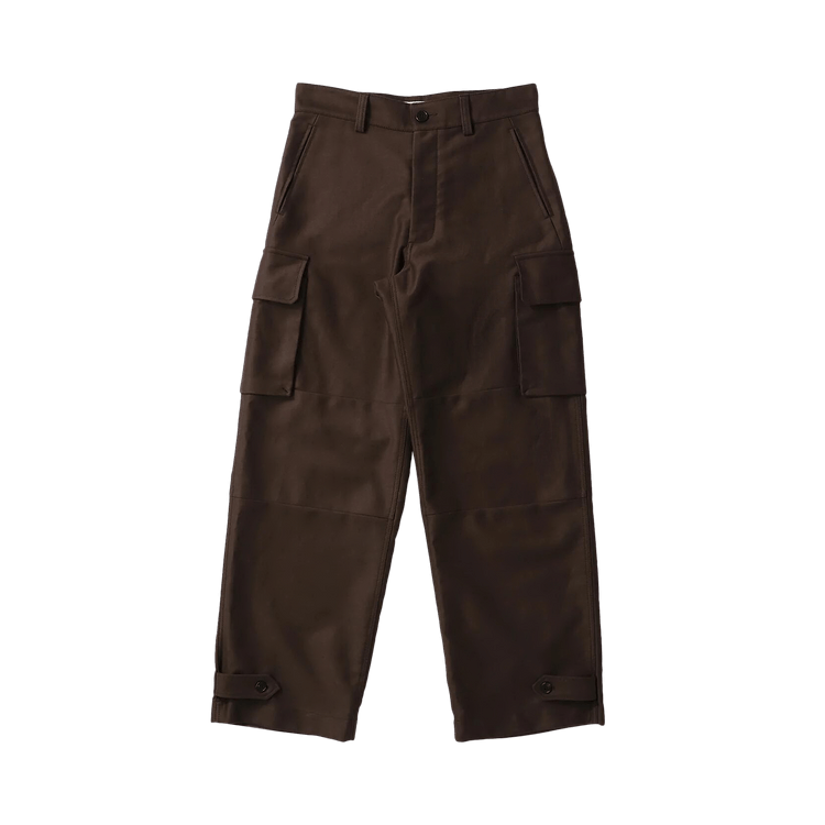 Marni Compact Moleskin Trousers 'Mocha'