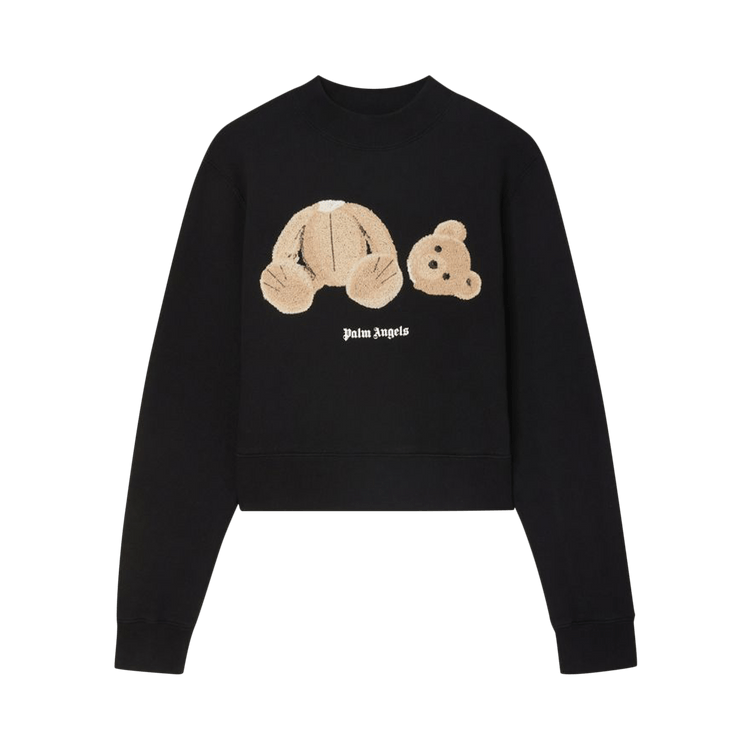 Palm Angels Bear Fitted Crew 'Black Brown'