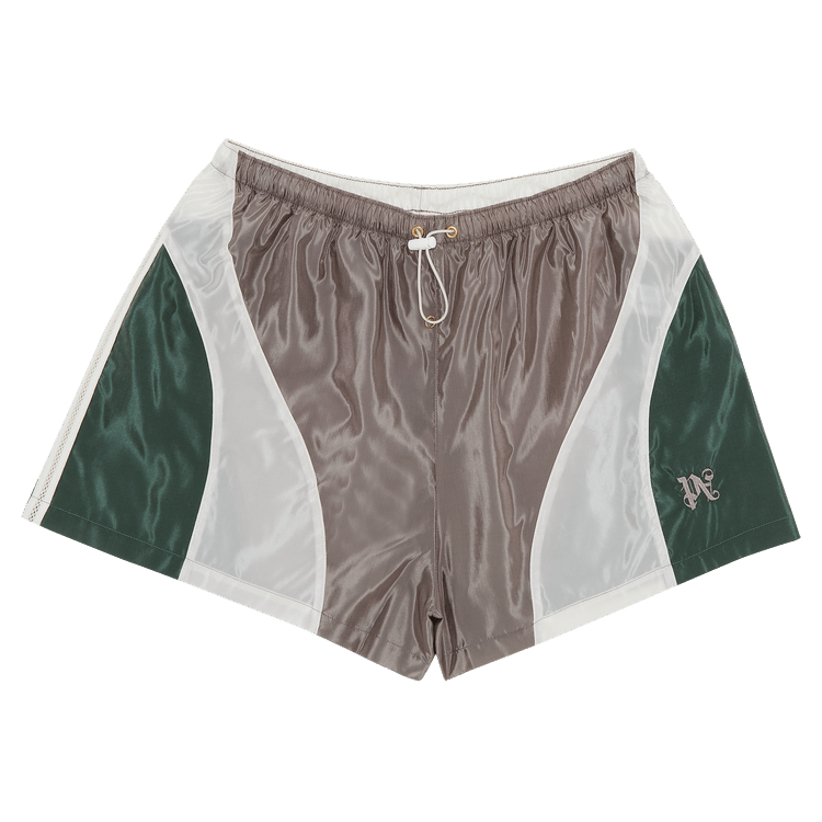 Palm Angels Monogram Colorblock Running Shorts 'Lilac/Multicolor'