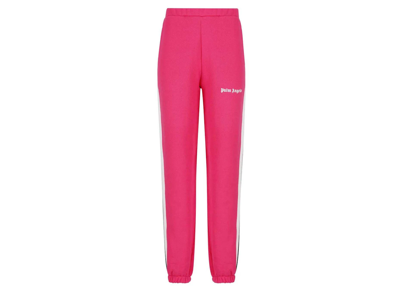 Palm Angels Logo Printed High Waist Pants Pink