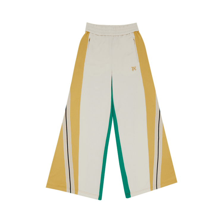 Palm Angels Monogram Colorblock Wide Track Pant 'Off White/Multicolor'