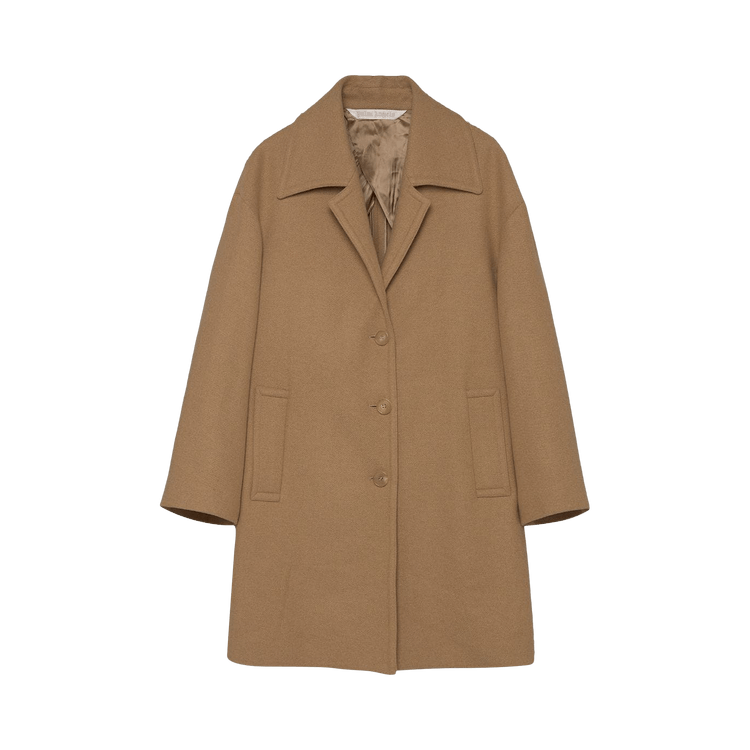 Palm Angels Round Logo Coat 'Beige/White'