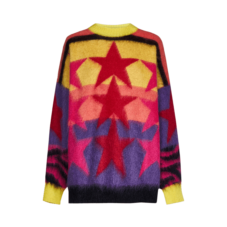 Palm Angels Stars Sweater 'Yellow/Purple'