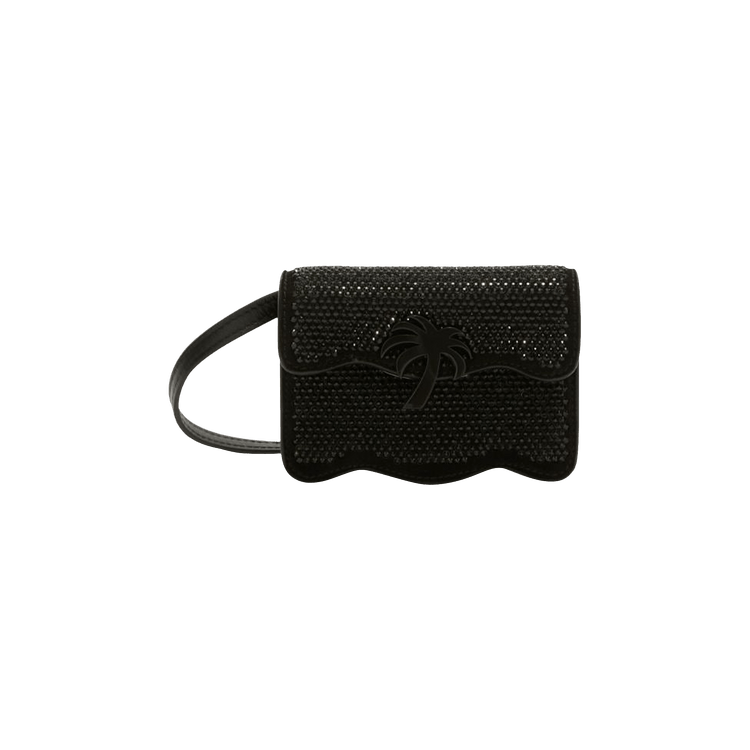 Palm Angels Rhinestone Palm Beach Bag 'Black/Silver'