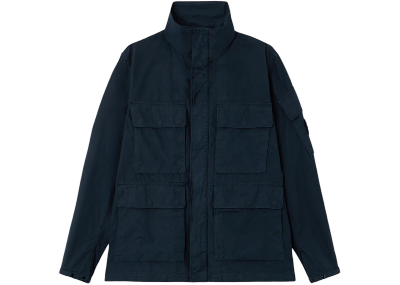 Stone Island Canvas Weave Cotton Organic Cotton Q100011 Jacket Navy Blue