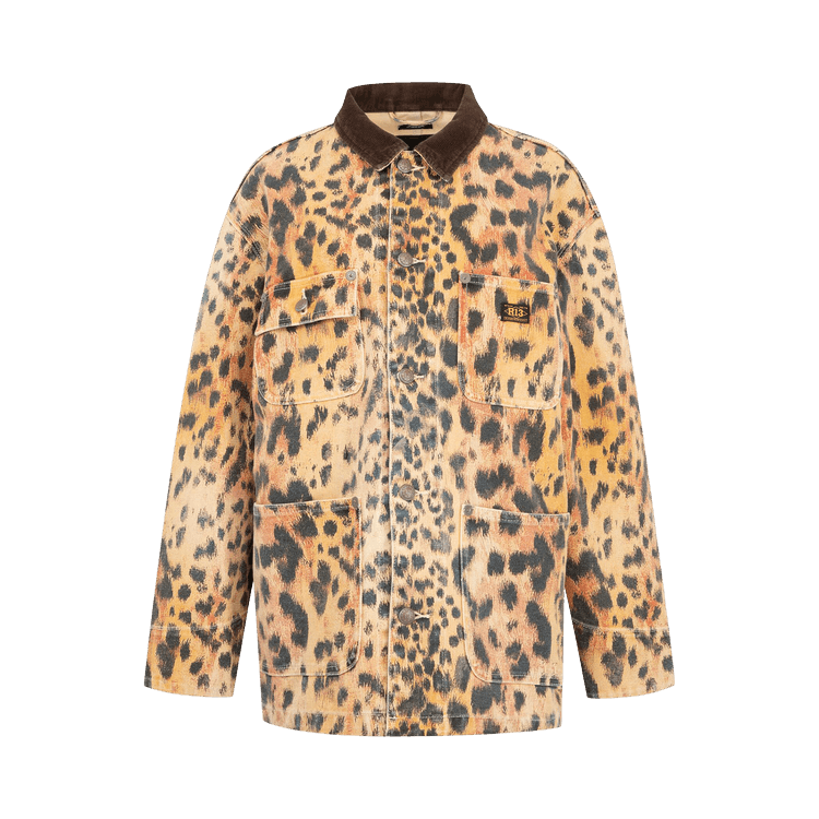 R13 Relaxed Chore Jacket 'Vintage Orange Leopard'