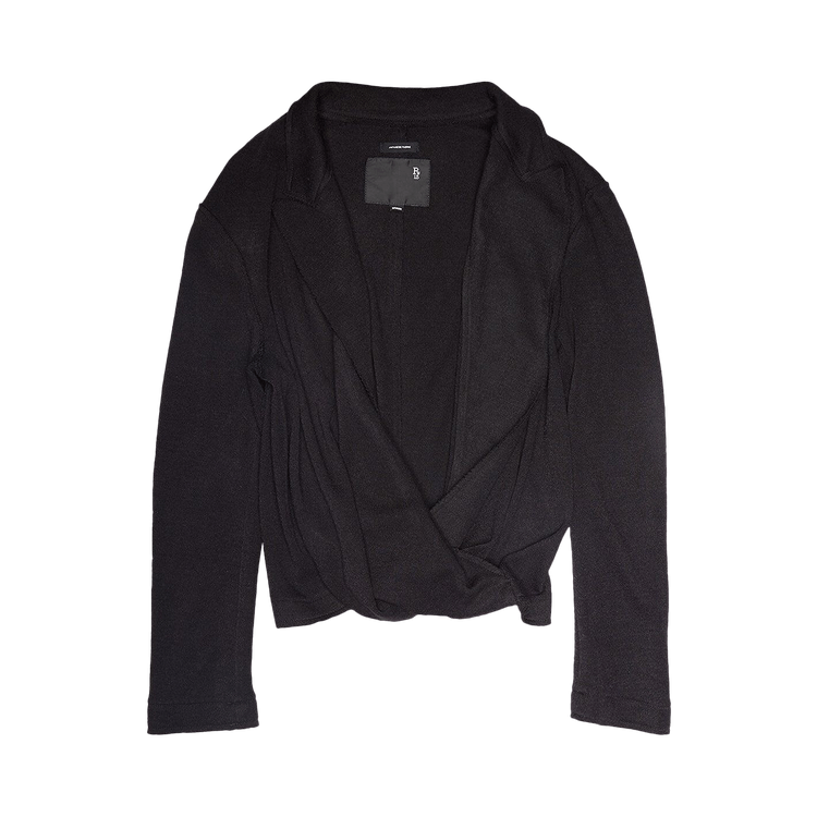 R13 Twisted Lapel Top 'Black'
